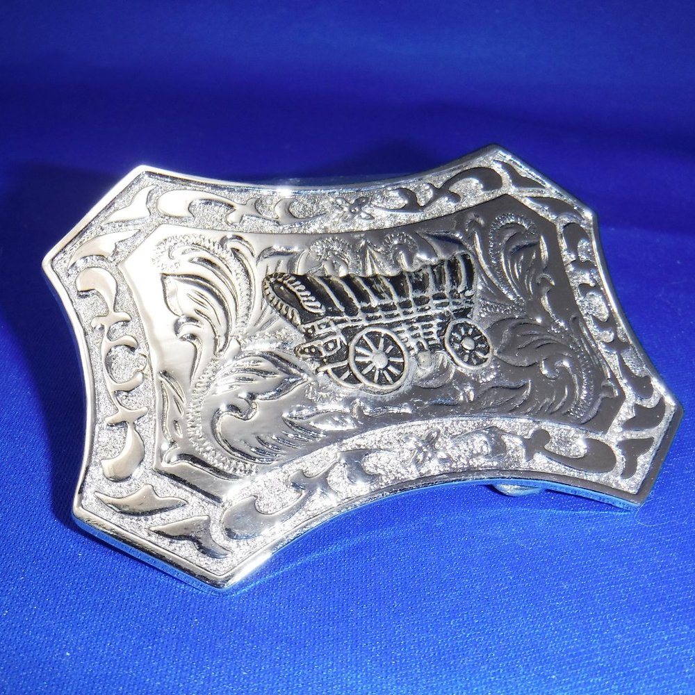 Belt Buckle, Silver Plated, 2.8 oz